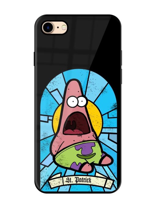 St. Patrick'S Day Stained Glass Patrick Star Glossy Soft Edge Case for Apple Iphone 7