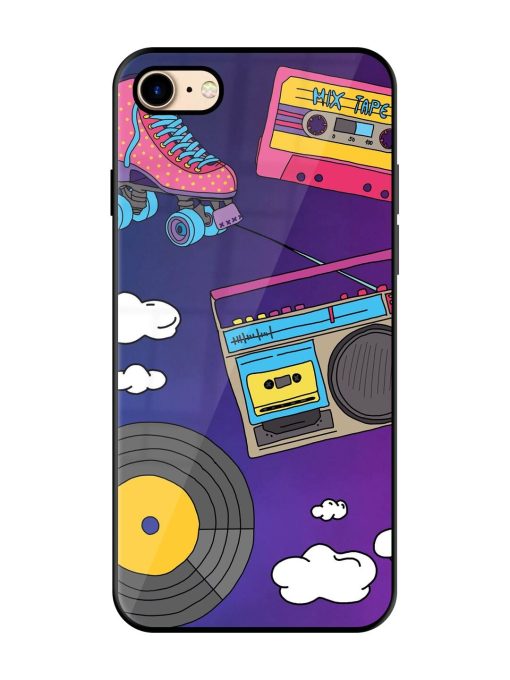 Retro Vibes Glossy Soft Edge Case for Apple Iphone 7