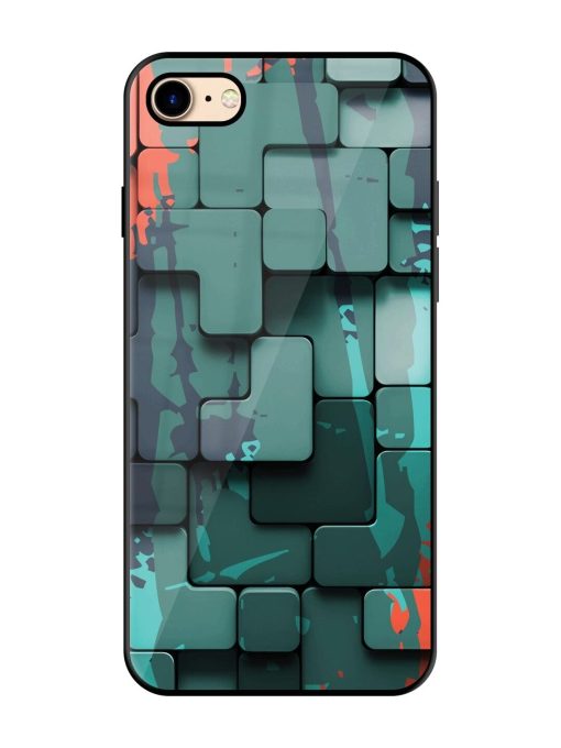 Abstract Geometric Mosaic Glossy Soft Edge Case for Apple Iphone 7