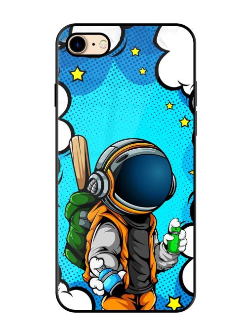 Space Graffiti Artist Glossy Soft Edge Case for Apple Iphone 7