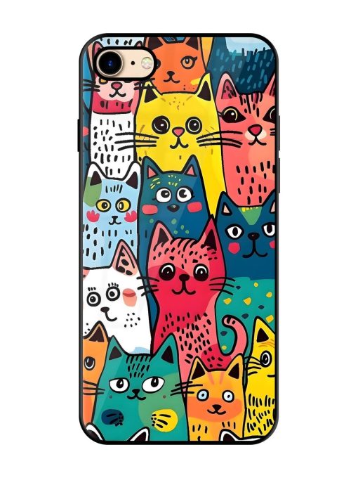 Feline Frenzy Glossy Soft Edge Case for Apple Iphone 7