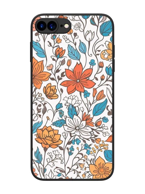 Floral Symphony Glossy Soft Edge Case for Apple Iphone 7 Plus Chachhi