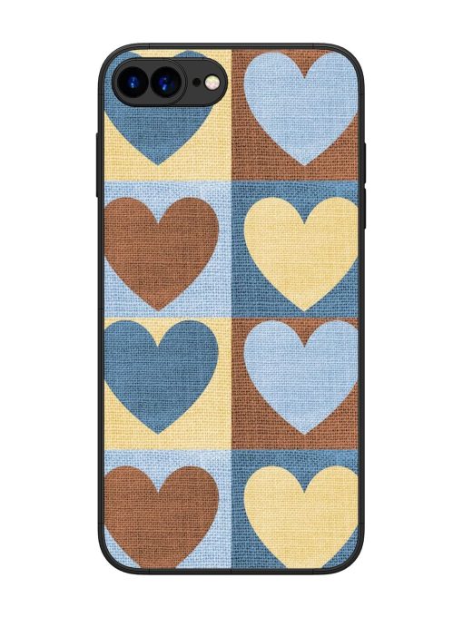 Hearts On Canvas Glossy Soft Edge Case for Apple Iphone 7 Plus Chachhi