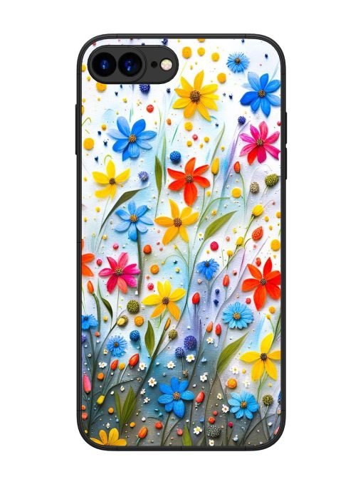 Vibrant Floral Glossy Soft Edge Case for Apple Iphone 7 Plus Chachhi