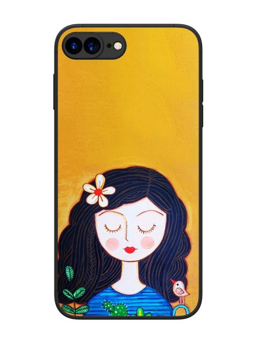 Girl Illustration Glossy Soft Edge Case for Apple Iphone 7 Plus Chachhi