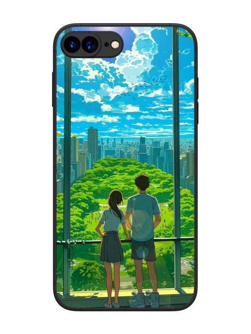 Cyberpunk Dreamscape Glossy Soft Edge Case for Apple Iphone 7 Plus Chachhi