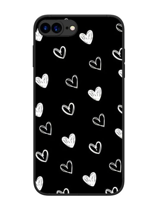 Scattered Hearts Glossy Soft Edge Case for Apple Iphone 7 Plus Chachhi