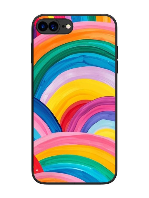 Rainbow Symphony Glossy Soft Edge Case for Apple Iphone 7 Plus Chachhi