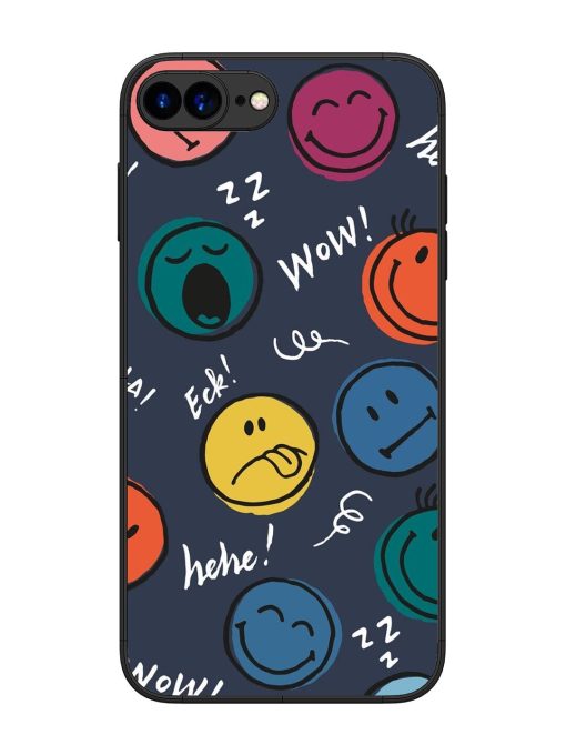 Emoticon Parade Glossy Soft Edge Case for Apple Iphone 7 Plus Chachhi