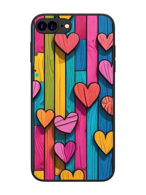 Rainbow Of Hearts Glossy Soft Edge Case for Apple Iphone 7 Plus Chachhi