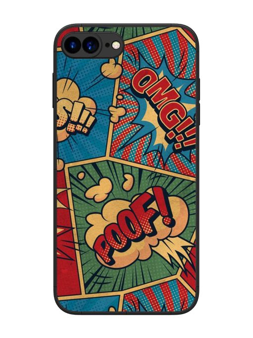 Comic Book Chaos Glossy Soft Edge Case for Apple Iphone 7 Plus Chachhi