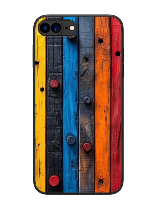 Rainbow Plank Glossy Soft Edge Case for Apple Iphone 7 Plus Chachhi