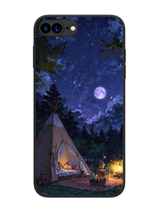 Moonlight Camping Glossy Soft Edge Case for Apple Iphone 7 Plus