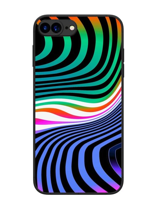 Psychedelic Waves Glossy Soft Edge Case for Apple Iphone 7 Plus Chachhi