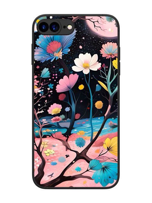 Cosmic Bloom Glossy Soft Edge Case for Apple Iphone 7 Plus Chachhi