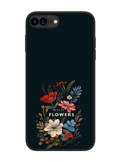 Dark Floral Glossy Soft Edge Case for Apple Iphone 7 Plus Chachhi