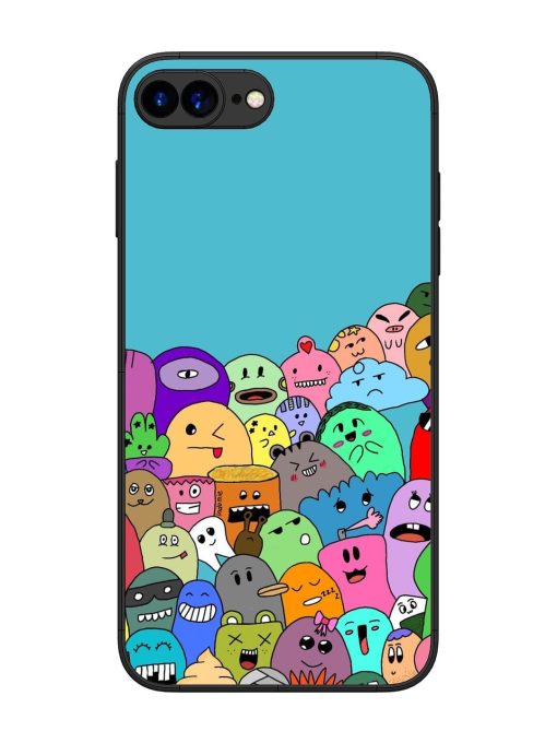 Monster Mash Glossy Soft Edge Case for Apple Iphone 7 Plus Chachhi