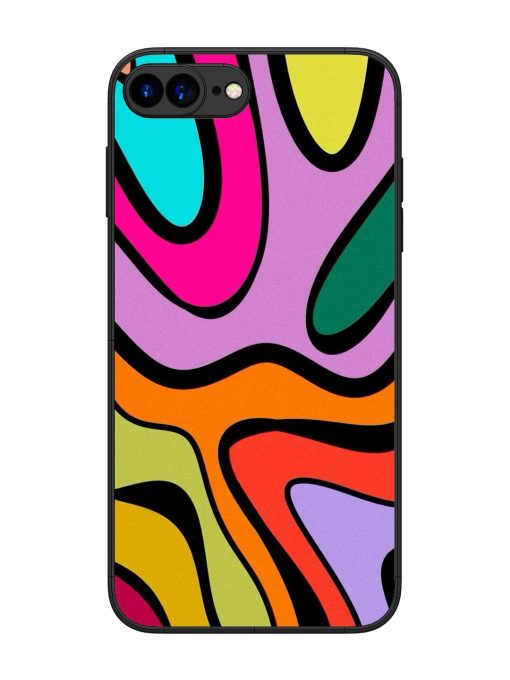 Groovy Swirls Glossy Soft Edge Case for Apple Iphone 7 Plus Chachhi