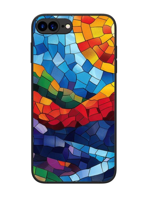 Mosaic Sunset Glossy Soft Edge Case for Apple Iphone 7 Plus Chachhi