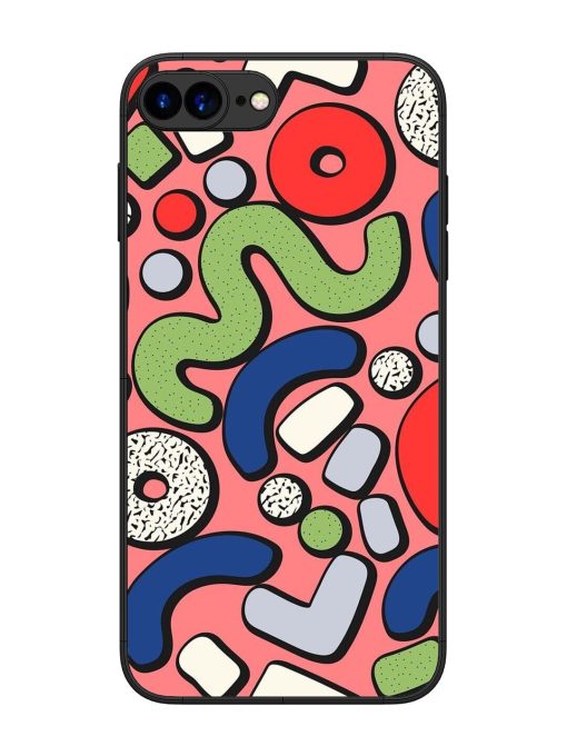 Groovy Geometric Shapes Glossy Soft Edge Case for Apple Iphone 7 Plus