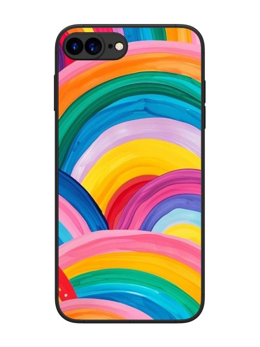 Rainbow Cascade Glossy Soft Edge Case for Apple Iphone 7 Plus Chachhi