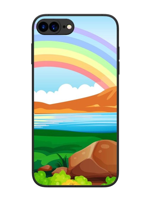 Rainbow Over The Lake Glossy Soft Edge Case for Apple Iphone 7 Plus Chachhi