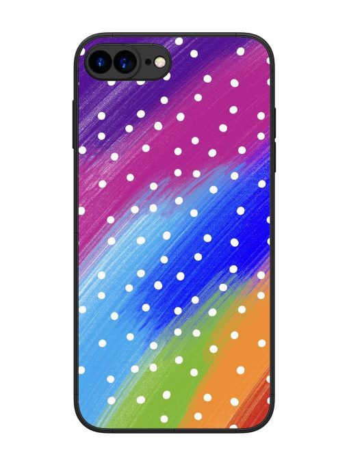 Rainbow Polka Dot Dream Glossy Soft Edge Case for Apple Iphone 7 Plus Chachhi