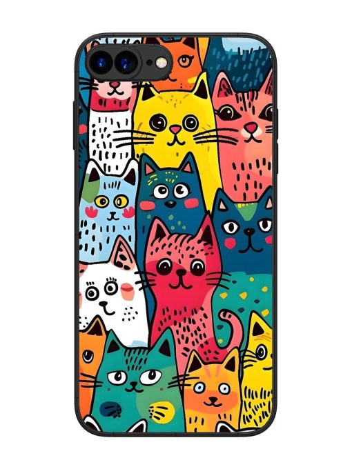 Feline Frenzy Glossy Soft Edge Case for Apple Iphone 7 Plus Chachhi