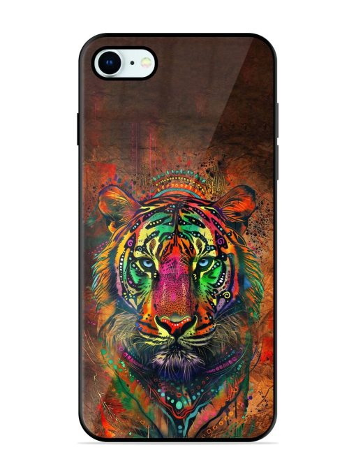 Cosmic Tiger Glossy Soft Edge Case for Apple Iphone 8 Chachhi