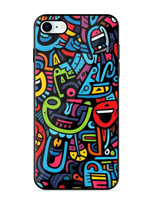 Doodlephoria Glossy Soft Edge Case for Apple Iphone 8 Chachhi