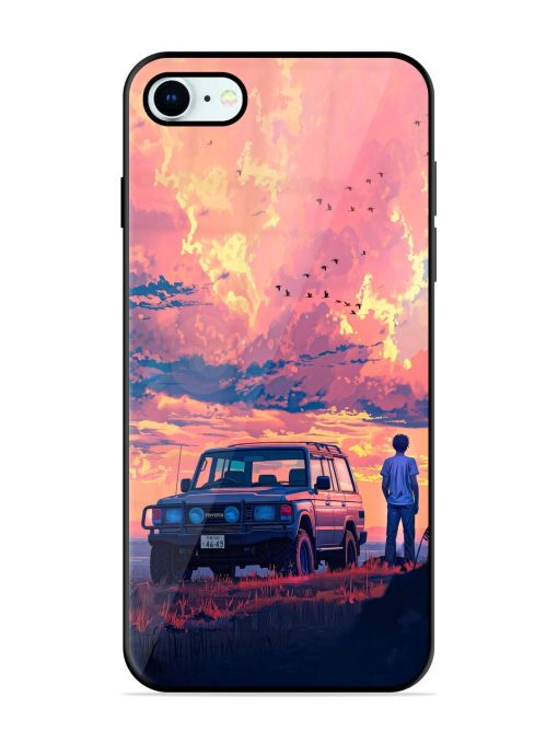 Solitude'S Horizon Glossy Soft Edge Case for Apple Iphone 8 Chachhi