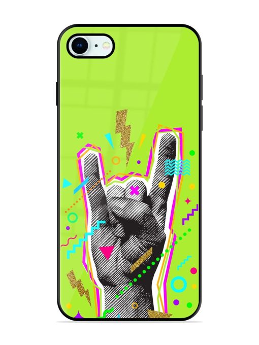 Neon Rock Glossy Soft Edge Case for Apple Iphone 8 Chachhi