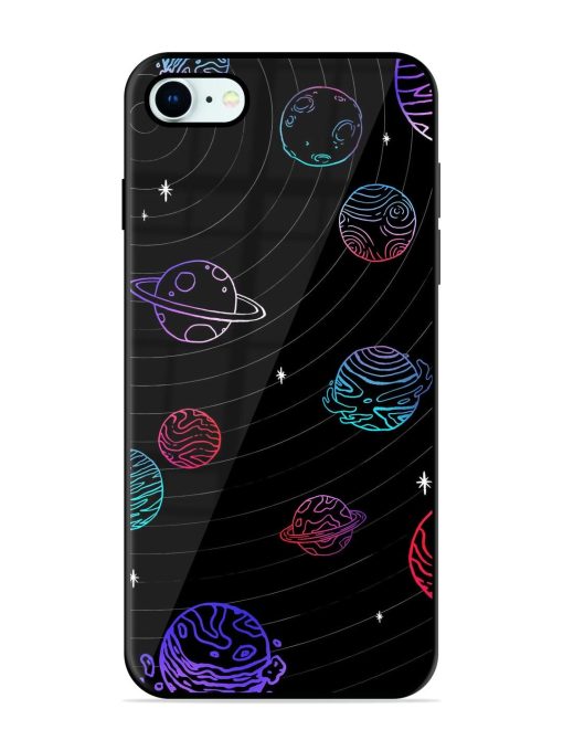 Cosmic Ballet Glossy Soft Edge Case for Apple Iphone 8 Chachhi