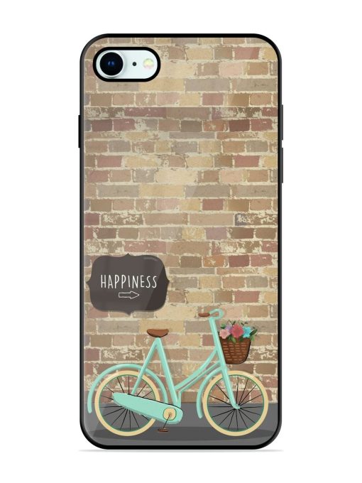 Pedaling Towards Happiness Glossy Soft Edge Case for Apple Iphone 8 Chachhi