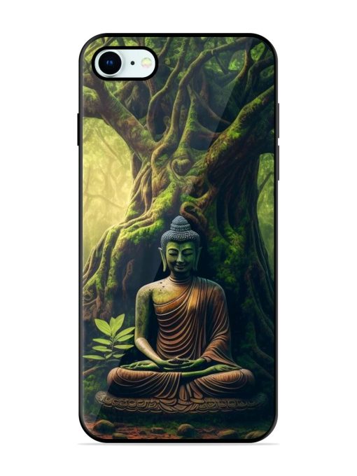 Green Buddha Art Glossy Soft Edge Case for Apple Iphone 8 Chachhi