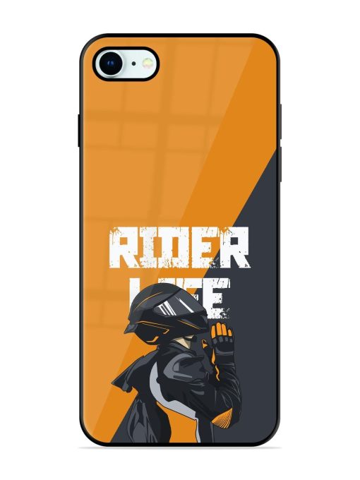 Ride Never Ends Glossy Soft Edge Case for Apple Iphone 8 Chachhi