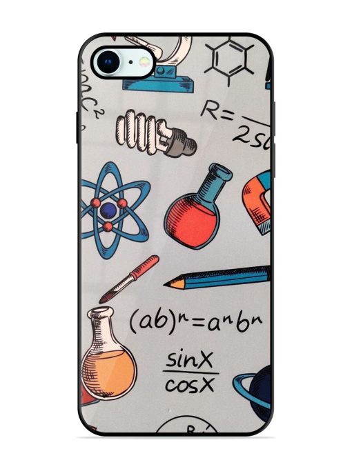 Science Doodle Glossy Soft Edge Case for Apple Iphone 8 Chachhi