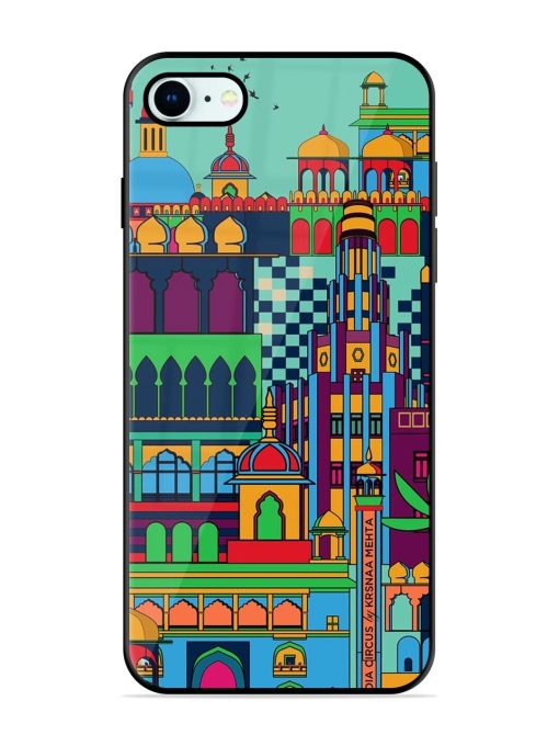 Indian Tapestry Glossy Soft Edge Case for Apple Iphone 8 Chachhi