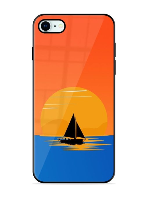 Sunset Sail Glossy Soft Edge Case for Apple Iphone 8 Chachhi