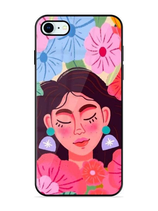 Blooming Serenity Glossy Soft Edge Case for Apple Iphone 8 Chachhi