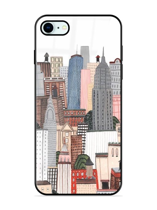 Cityscape Dreams Glossy Soft Edge Case for Apple Iphone 8 Chachhi