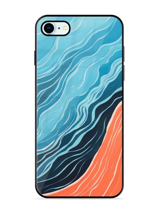 Oceanic Divide Glossy Soft Edge Case for Apple Iphone 8 Chachhi