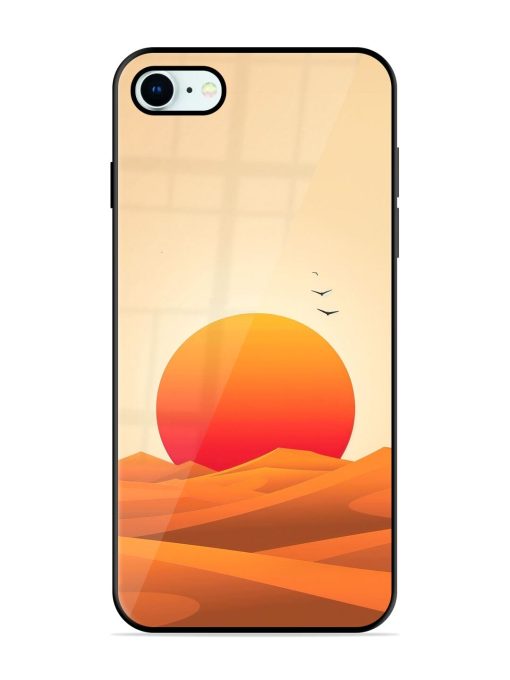 Desert Sunset Glossy Soft Edge Case for Apple Iphone 8 Chachhi