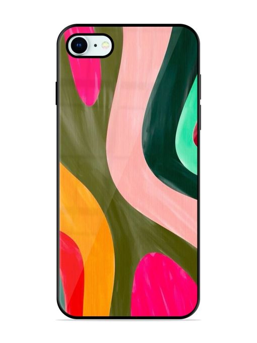 Wavy Wonder Glossy Soft Edge Case for Apple Iphone 8 Chachhi