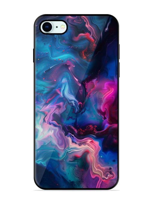 Cosmic Swirl Glossy Soft Edge Case for Apple Iphone 8 Chachhi