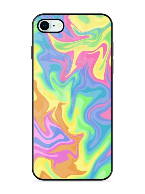 Whimsical Swirl Glossy Soft Edge Case for Apple Iphone 8 Chachhi