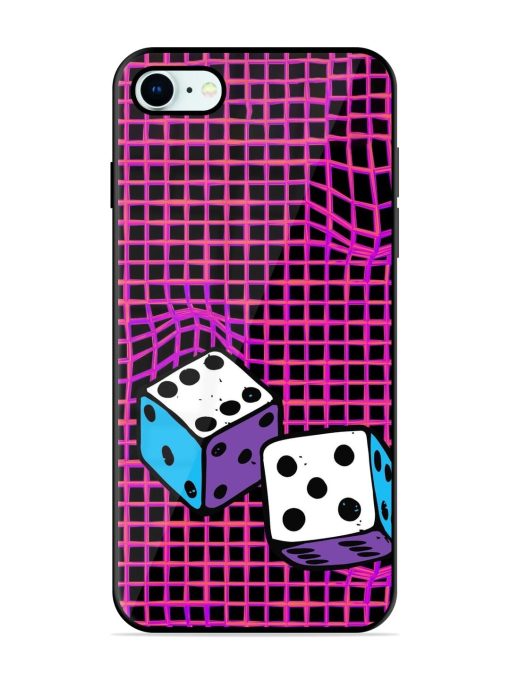 Glitched Dice Glossy Soft Edge Case for Apple Iphone 8 Chachhi