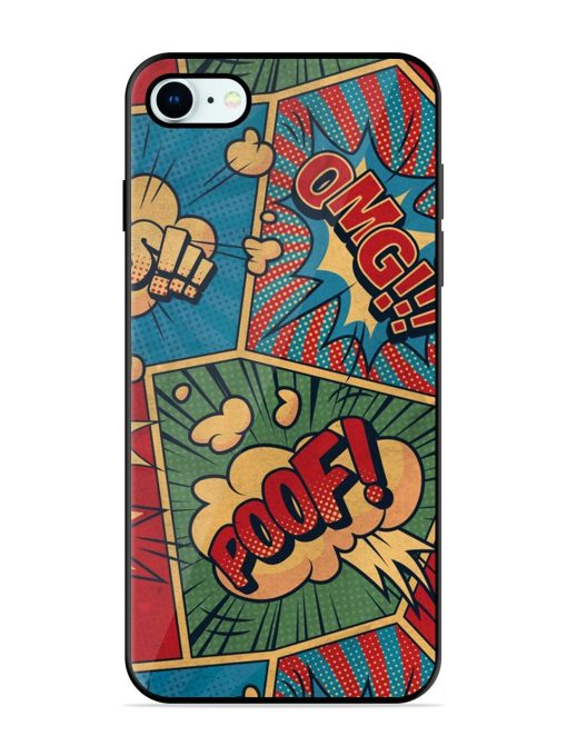 Comic Book Chaos Glossy Soft Edge Case for Apple Iphone 8 Chachhi