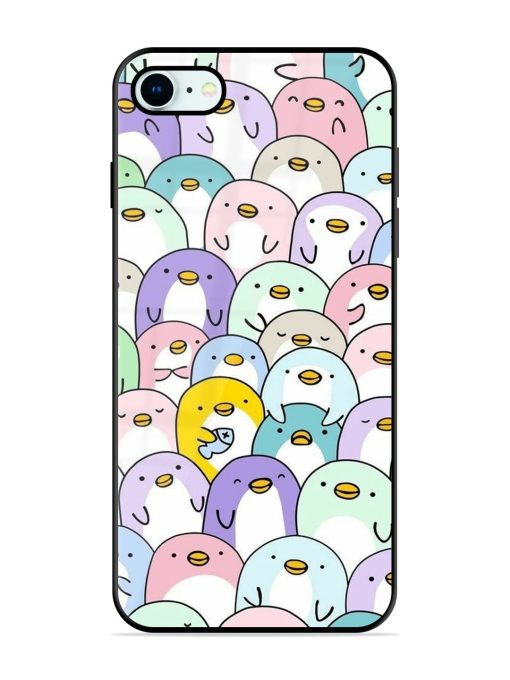 Penguin Party Glossy Soft Edge Case for Apple Iphone 8 Chachhi