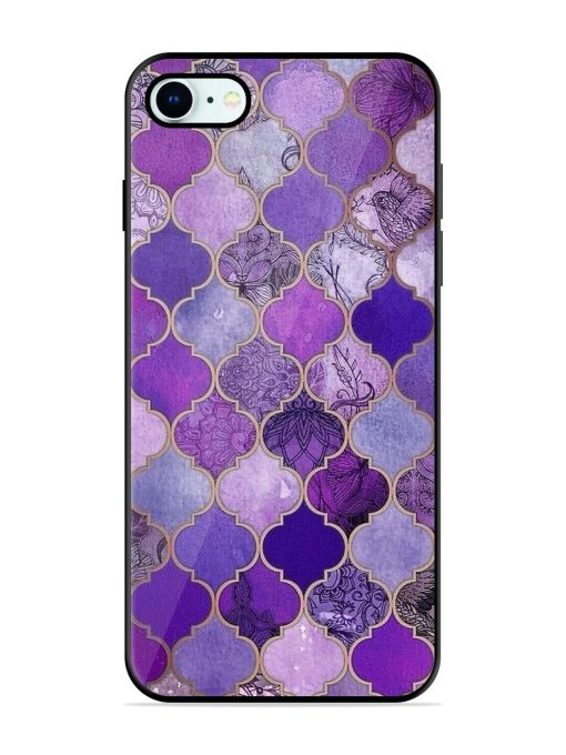 Purple Mosaic Magic Glossy Soft Edge Case for Apple Iphone 8 Chachhi